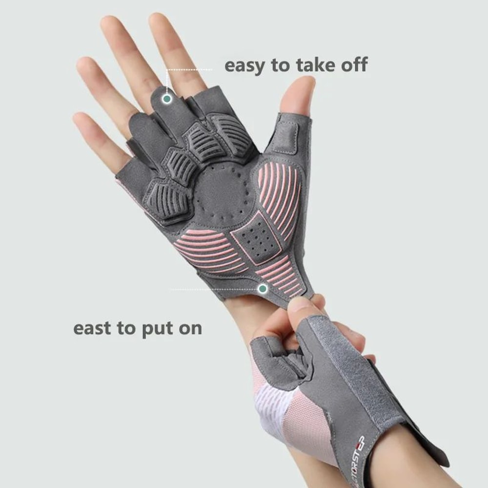 Breathable AntiSlip Cycling Gloves HalfFinger Padded For Outdoor Sports Riding Running Gym Fitness 5
