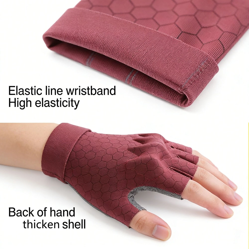 Professional Gym Fitness Gloves Breathable AntiSlip HalfFinger For Cycling Fishing Training Men Wom 3