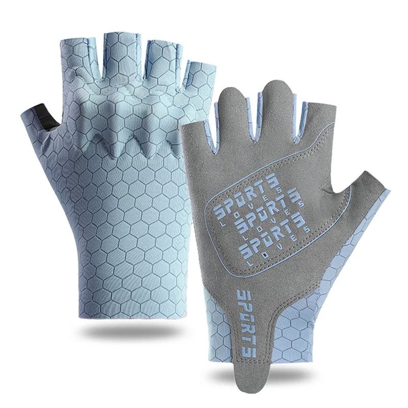 Professional Gym Fitness Gloves Breathable AntiSlip HalfFinger For Cycling Fishing Training Men Wom 6