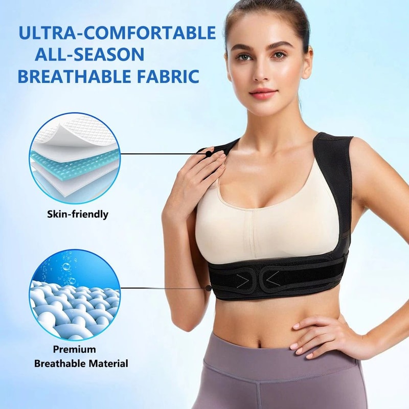 Ergonomic Back Posture Corrector Belt Brace For Men Women Shoulder Support Sitting Standing 2
