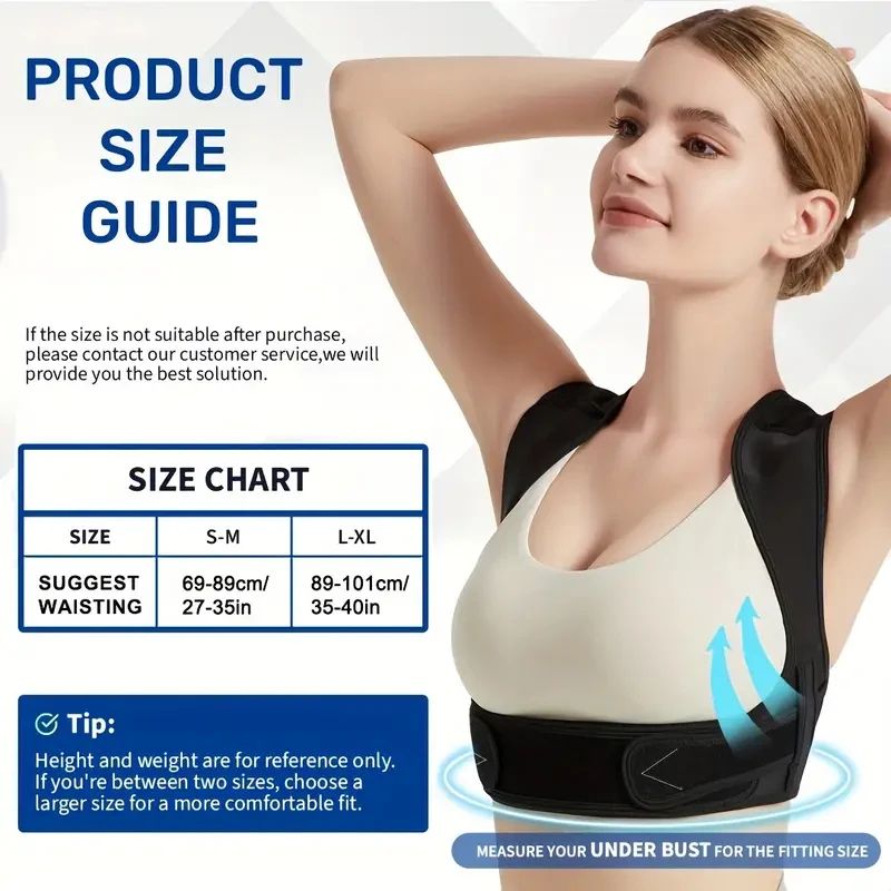 Ergonomic Back Posture Corrector Belt Brace For Men Women Shoulder Support Sitting Standing 4