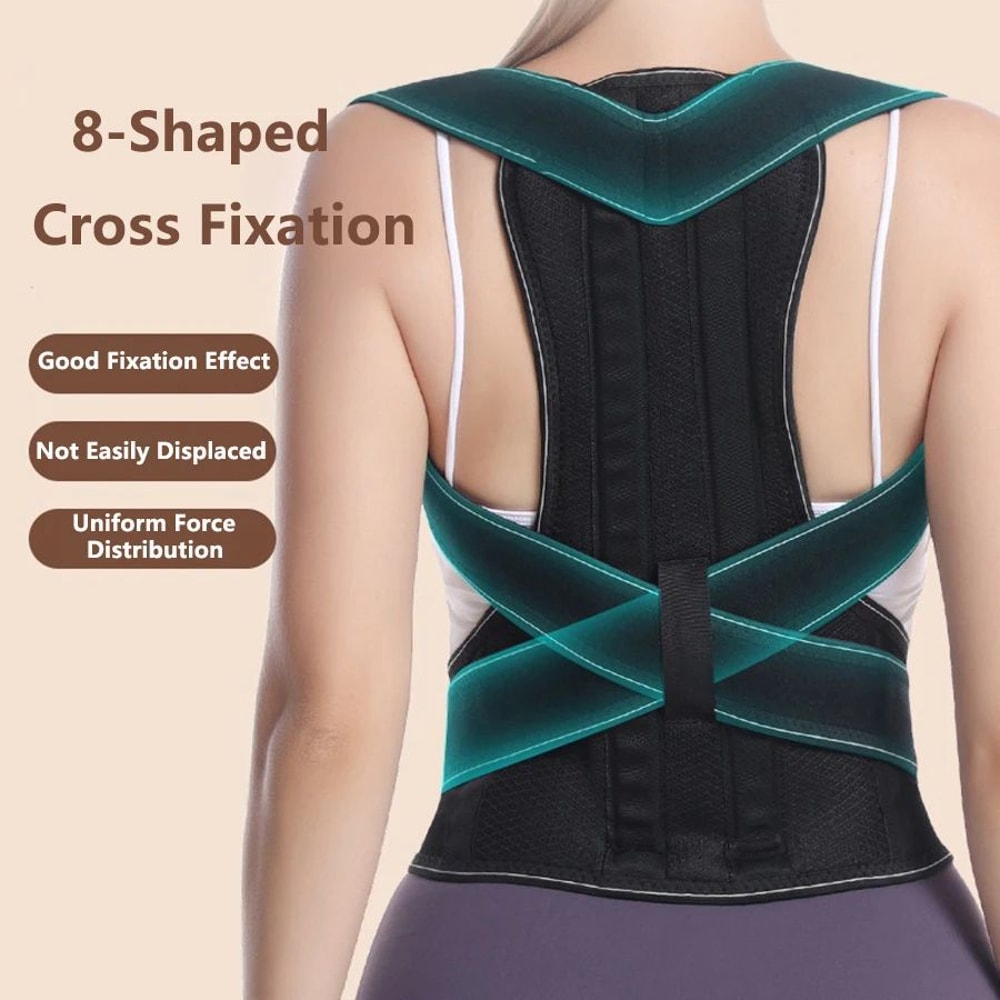 Adjustable Back Brace Posture Corrector Full Back Straightener For Men Women Scoliosis Hunchback 4