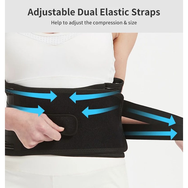 Breathable Sports Back Brace Lower Back Pain Relief Lumbar Support Belt With 6 Stays AntiSkid 4