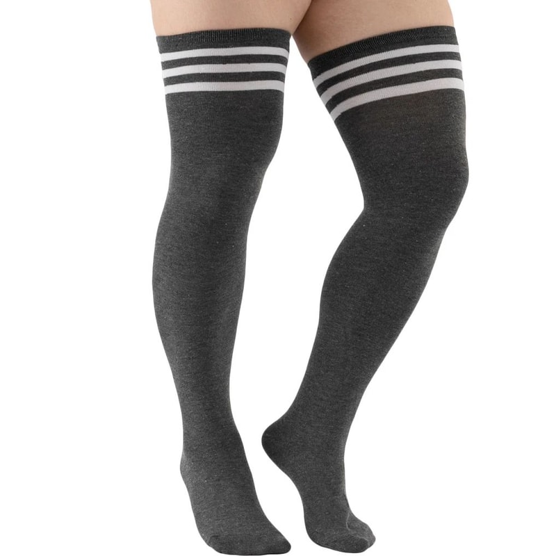 Fashion Plus Size Over Knee Socks For Women Solid Knee High Warmers Stretchy MultiColor 10