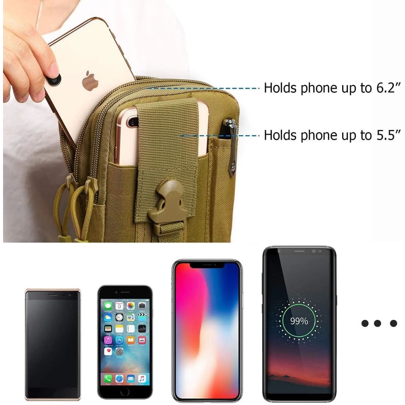 Tactical Molle Pouch Waist Pack Men Small Survival Tool Belt Bag For Camping Running Travel 2