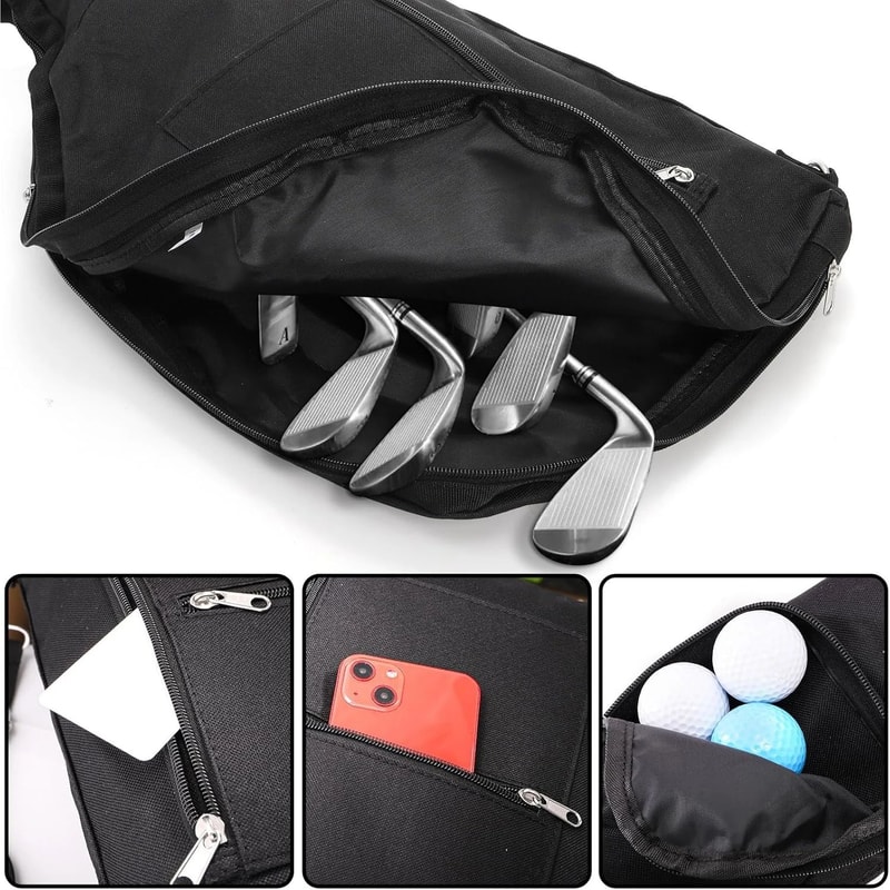 Lightweight Golf Carry Bag Foldable Waterproof Travel Golf Bag For 810 Clubs Men Women 2