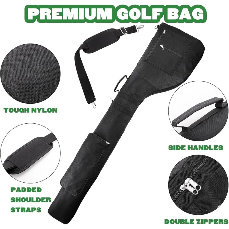 Lightweight Golf Carry Bag Foldable Waterproof Travel Golf Bag For 810 Clubs Men Women 4