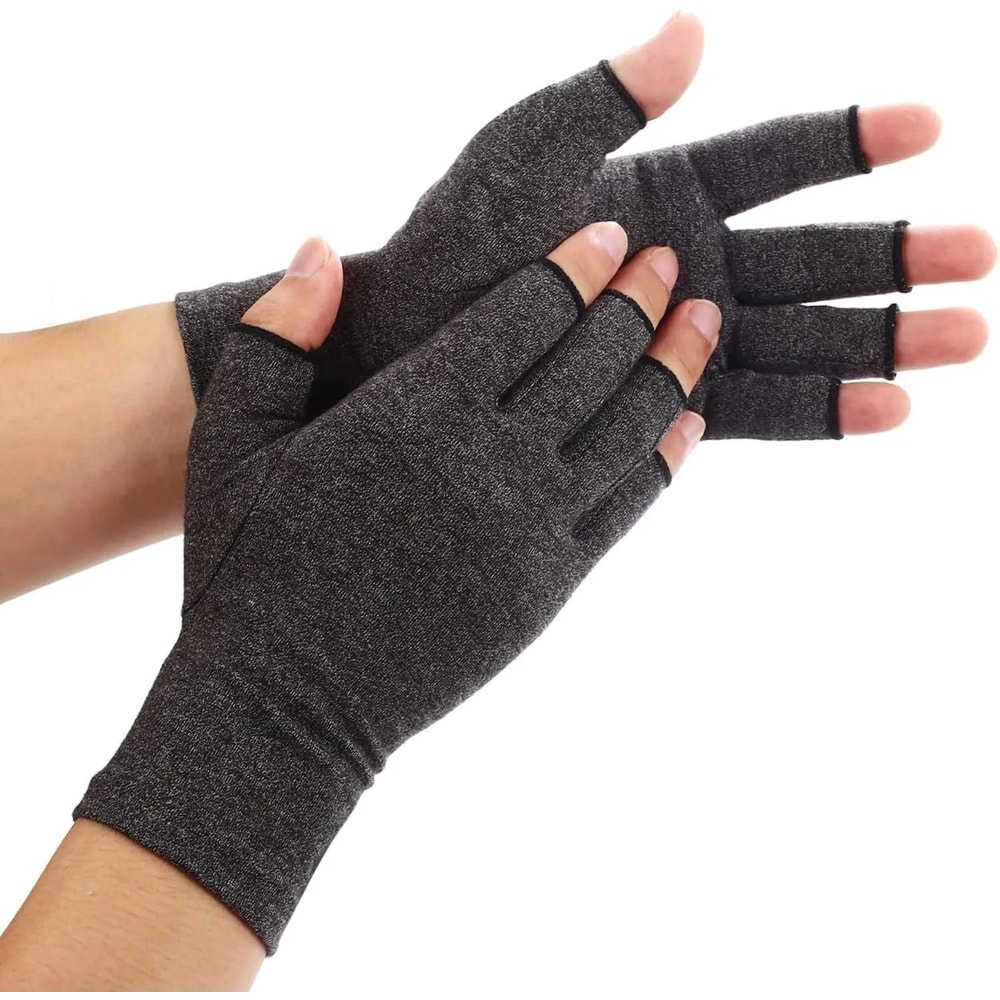 Fingerless Arthritis Compression Gloves For Men Women Hand Thumb Support Carpal Tunnel Relief 0