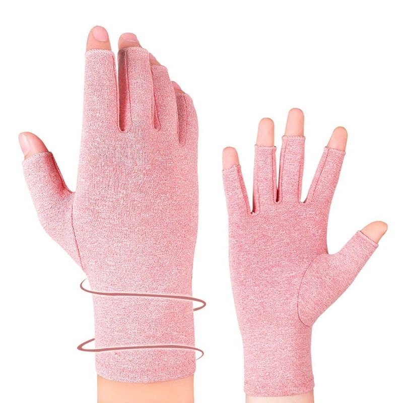 Fingerless Arthritis Compression Gloves For Men Women Hand Thumb Support Carpal Tunnel Relief 9
