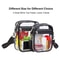 Transparent Clear Crossbody Bag PVC Concert Sports One Shoulder Messenger Bag Adjustable Zipper 2
