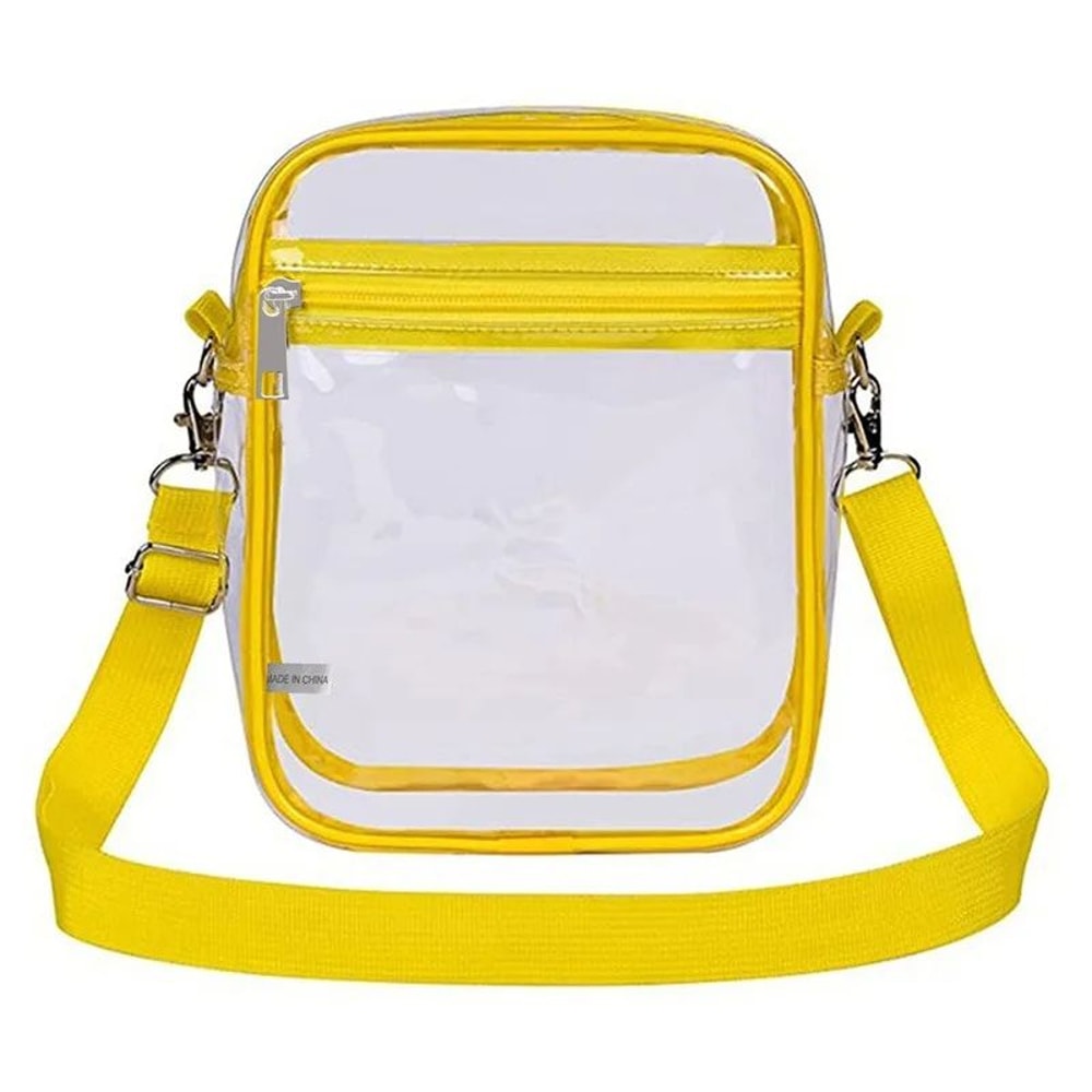 Transparent Clear Crossbody Bag PVC Concert Sports One Shoulder Messenger Bag Adjustable Zipper 3
