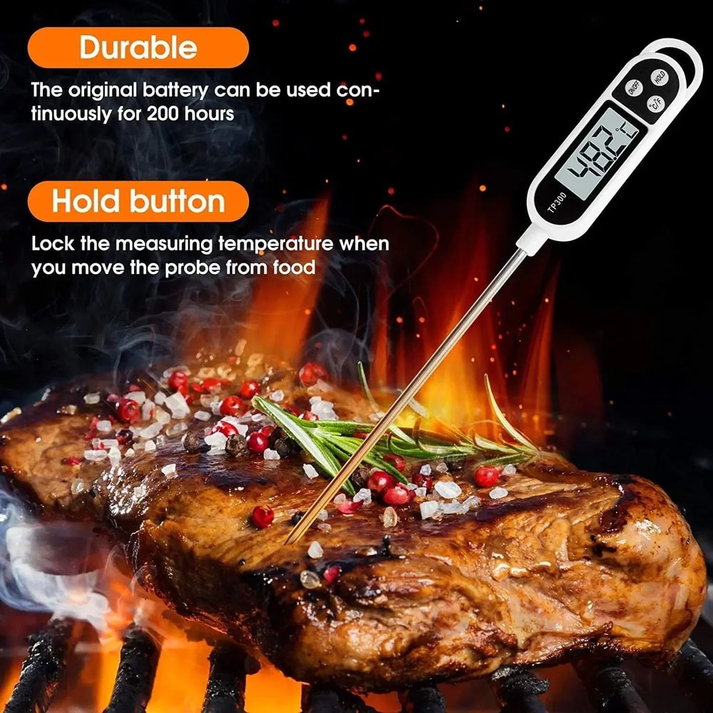 Digital Kitchen Thermometer LCD Food Temperature Probe For Meat Cooking Baking 3
