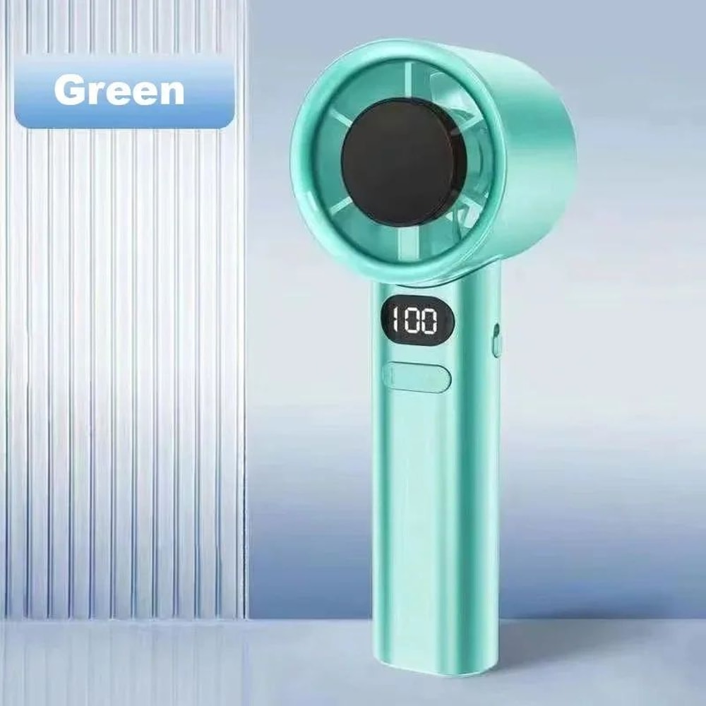 Mini Handheld Fan Quiet Portable Fan 4Speed Adjustable Airflow With Power Display Rechargeable 8
