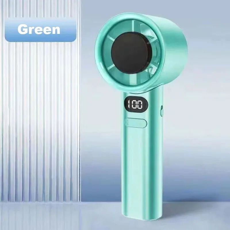 Mini Handheld Fan Quiet Portable Fan 4Speed Adjustable Airflow With Power Display Rechargeable 8