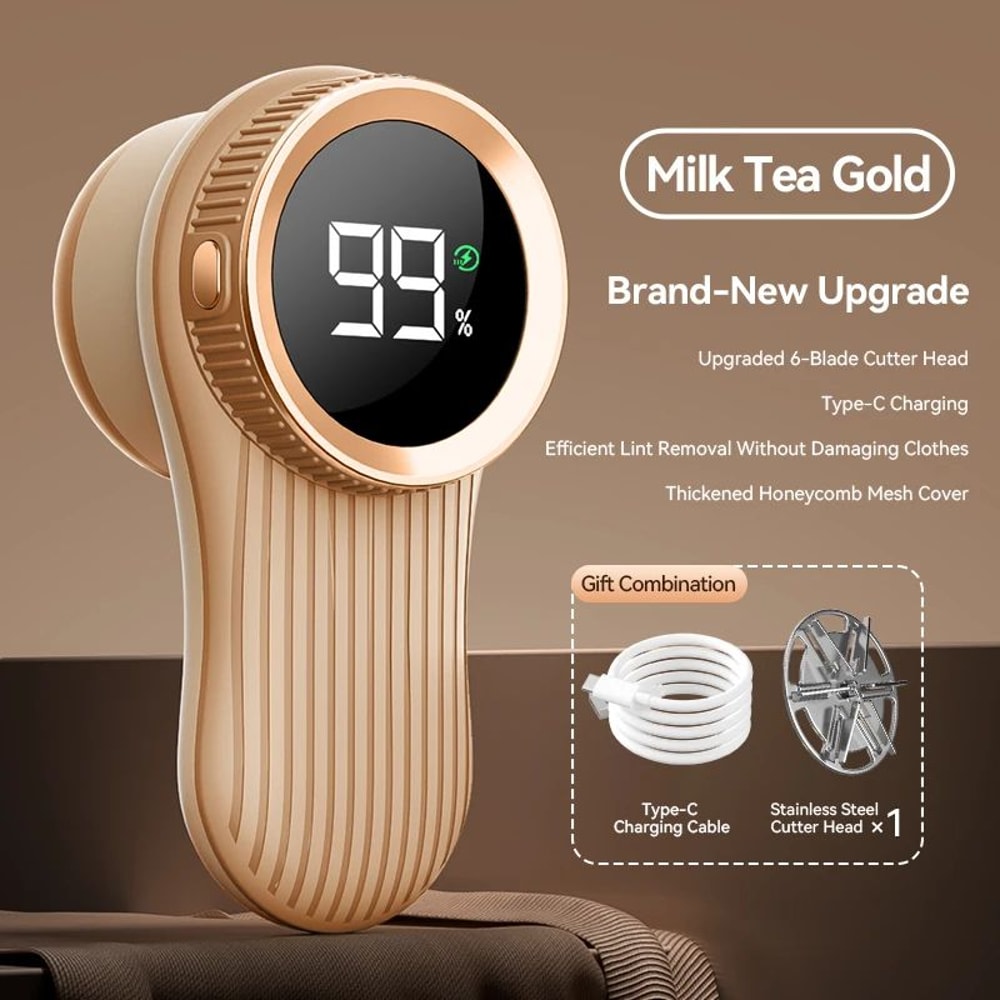 Portable Electric Lint Remover Rechargeable Fabric Shaver Hair Ball Trimmer Clothes Fuzz Pellet Mac 6