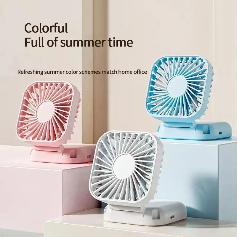 Mini Handheld Fan Foldable 3in1 Neck Desk Fan USB Rechargeable Quiet Turbine Portable Cooling 2