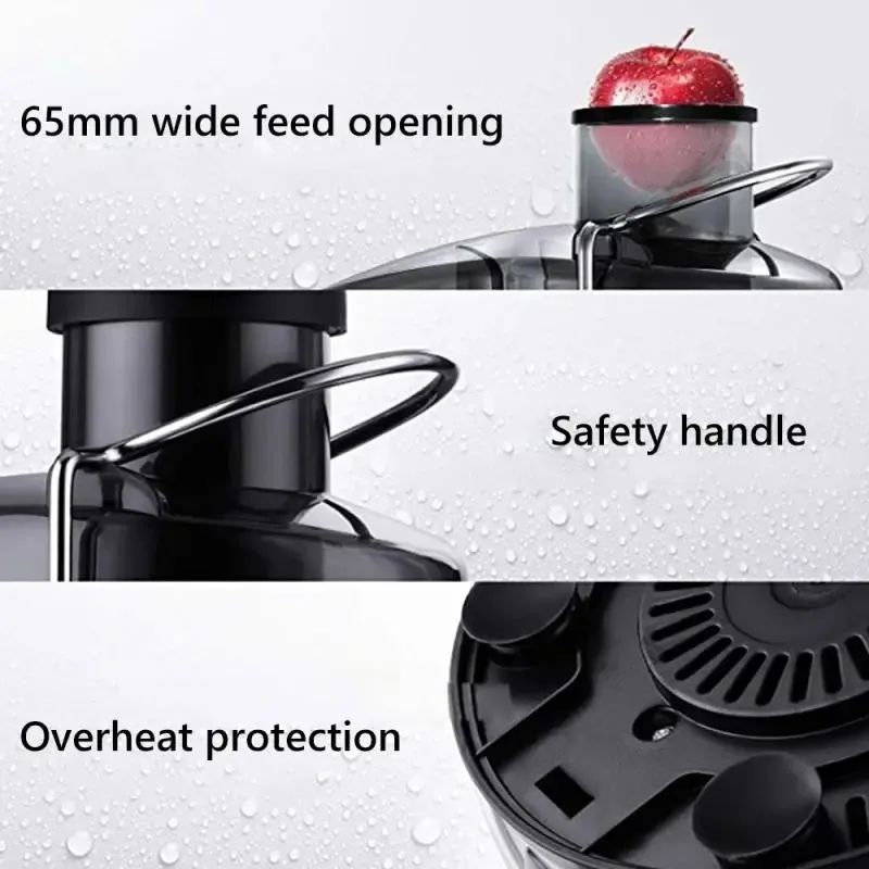 800W Centrifugal Juicer Powerful Juice Extractor For Fruits Vegetables Easy Clean Stainless Steel 2