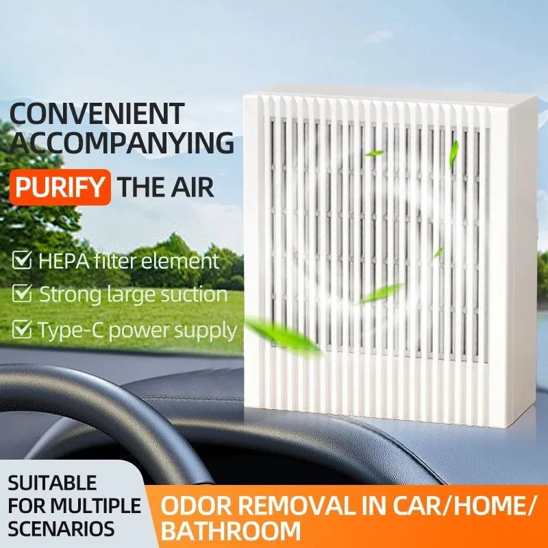 Desktop Air Purifier With HEPA Filter Portable Air Cleaner Odor Remover Mini Air Freshener For Car 1