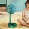 Portable Folding Fan Mini Stand Desktop Floor Air Circulation Fan Adjustable Height Quiet 3Speed 3