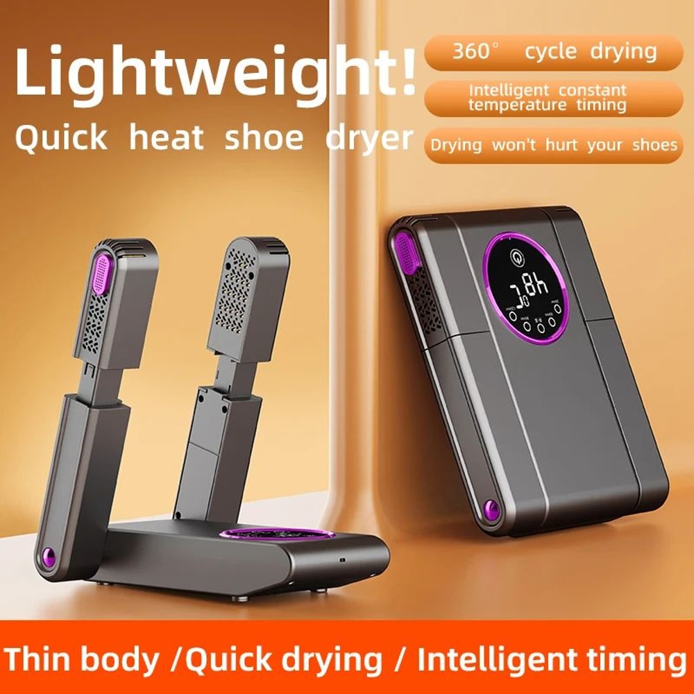 Portable Electric Shoe Dryer Foldable Shoe And Boot Dryer With Smart Display Deodorizing Sterilizin 0