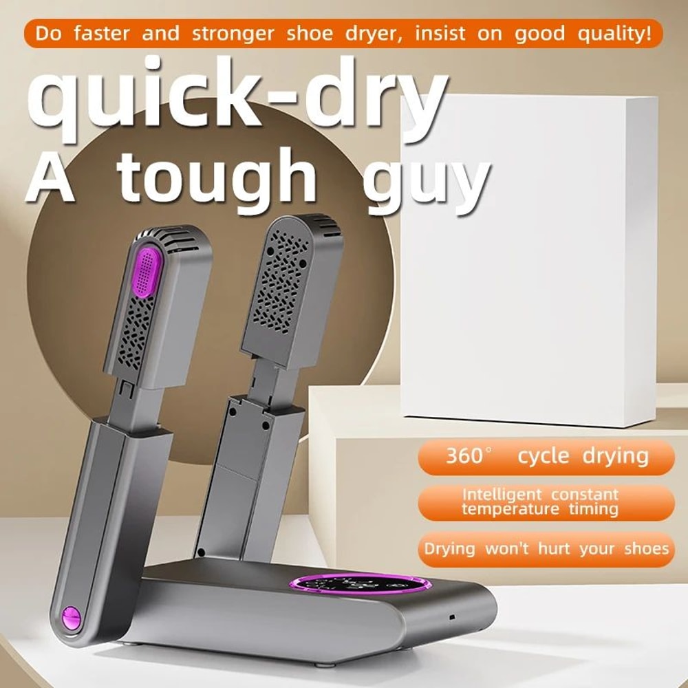 Portable Electric Shoe Dryer Foldable Shoe And Boot Dryer With Smart Display Deodorizing Sterilizin 2