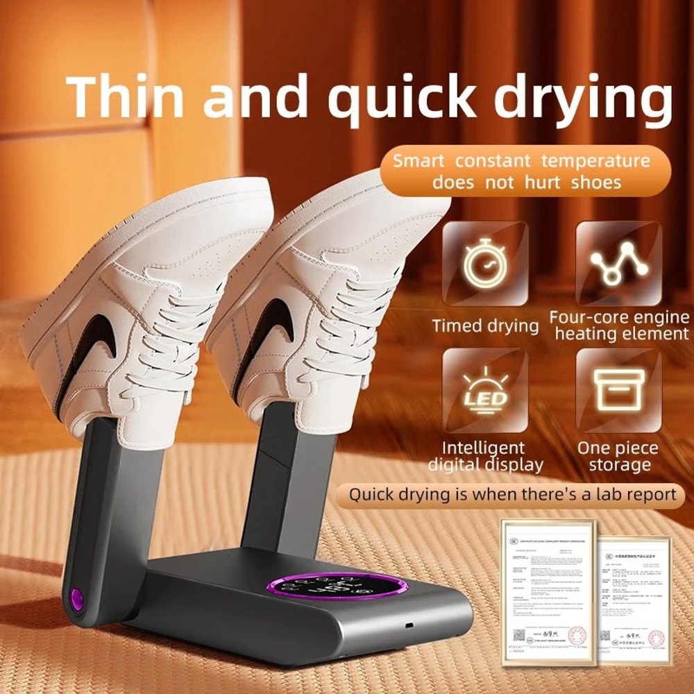 Portable Electric Shoe Dryer Foldable Shoe And Boot Dryer With Smart Display Deodorizing Sterilizin 3