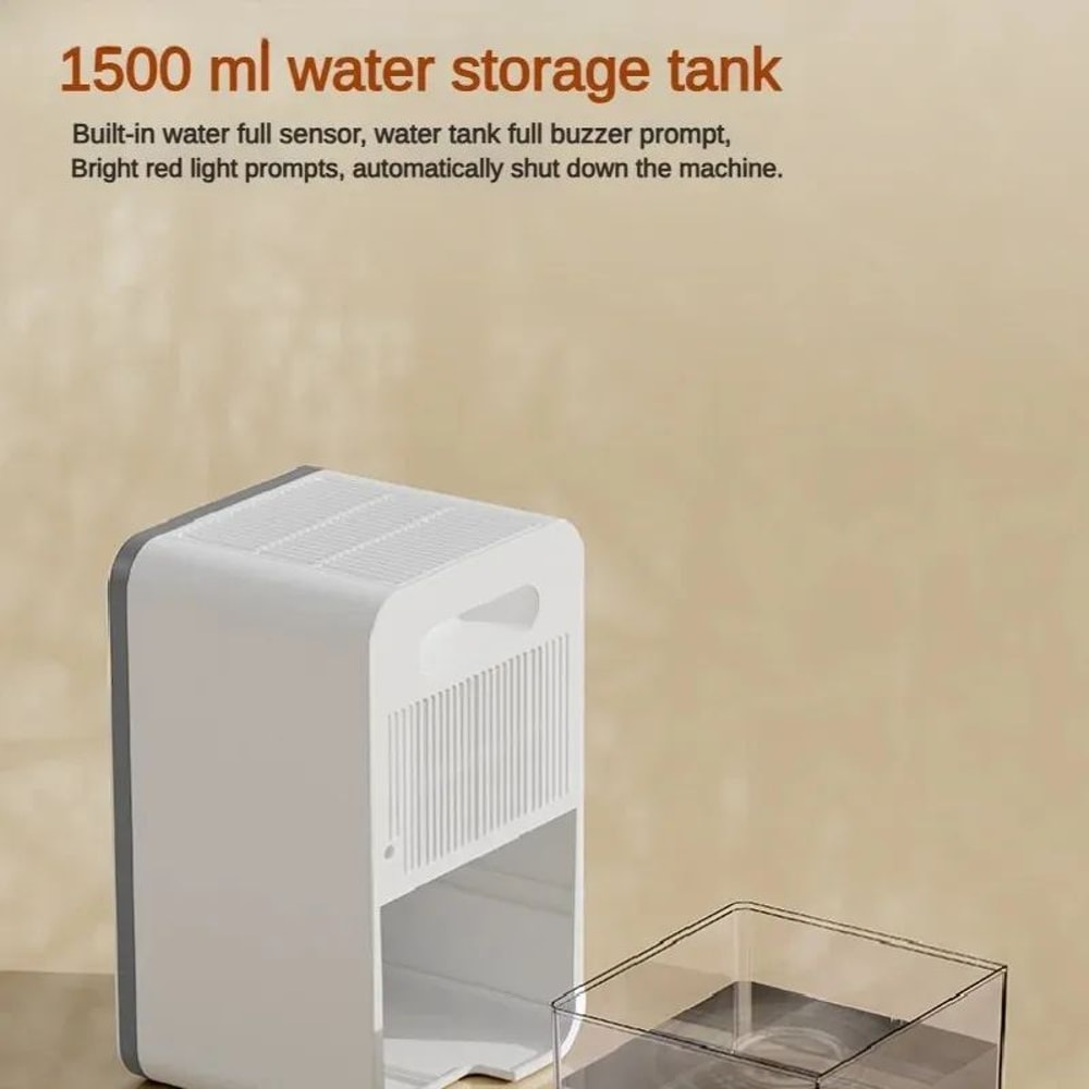 UltraQuiet Desktop Air Dehumidifier With 507 Fl Oz Tank Compact Moisture Absorber For Home Office 2