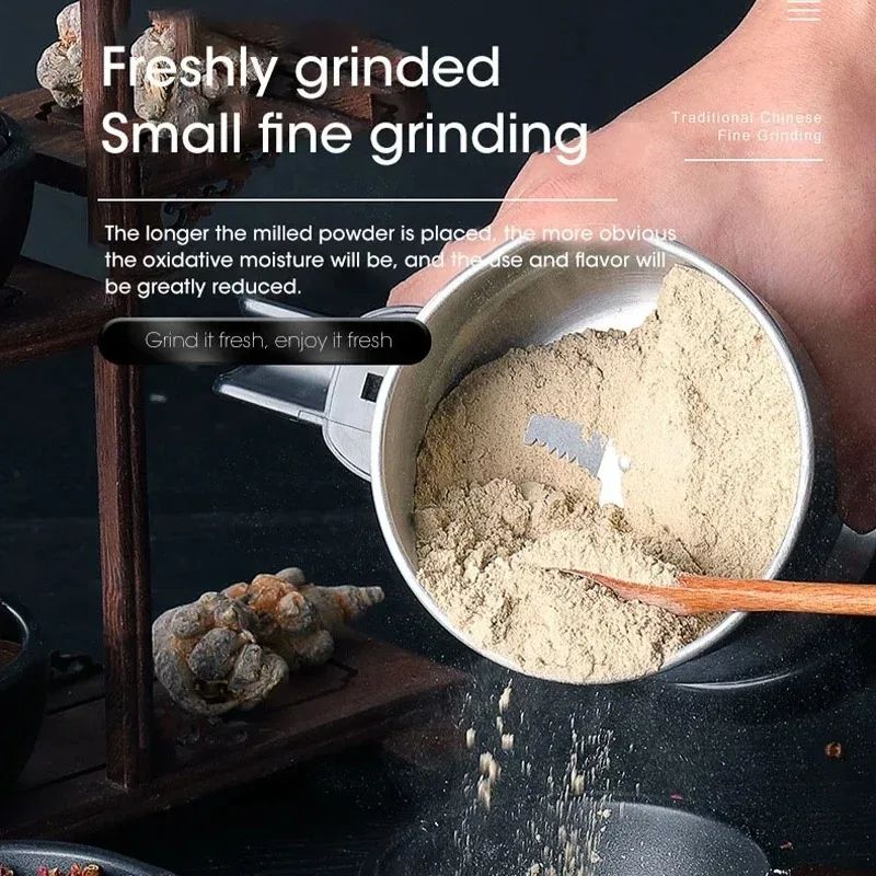 Portable Electric Coffee Grinder Multipurpose Stainless Steel Spice Grinder Automatic Compact Mill 1