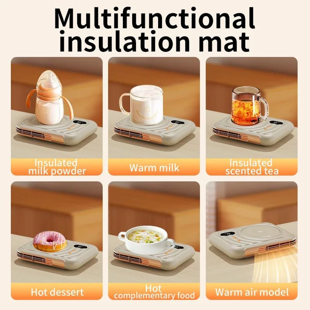 Electric Cup Warmer With Thermostatic Heating 3Speed Adjustable Coffee Mug Warmer Coaster For Tea 5