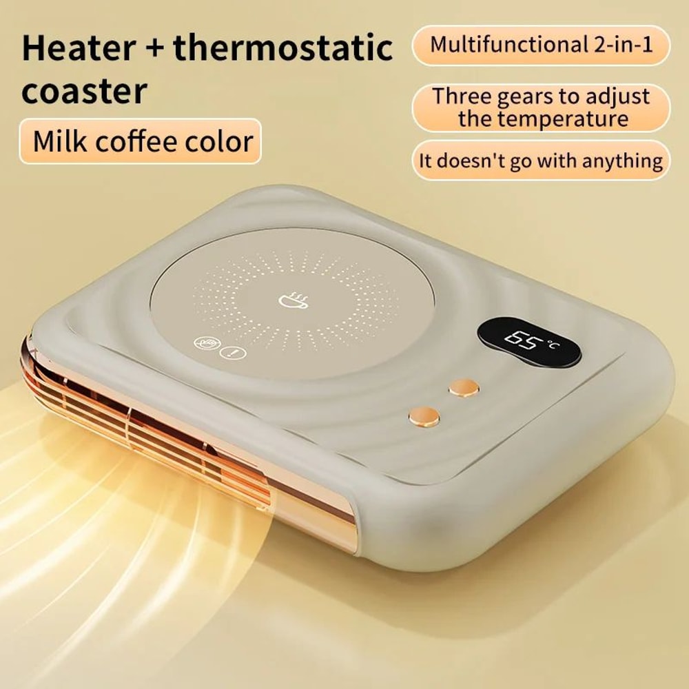 Electric Cup Warmer With Thermostatic Heating 3Speed Adjustable Coffee Mug Warmer Coaster For Tea 6