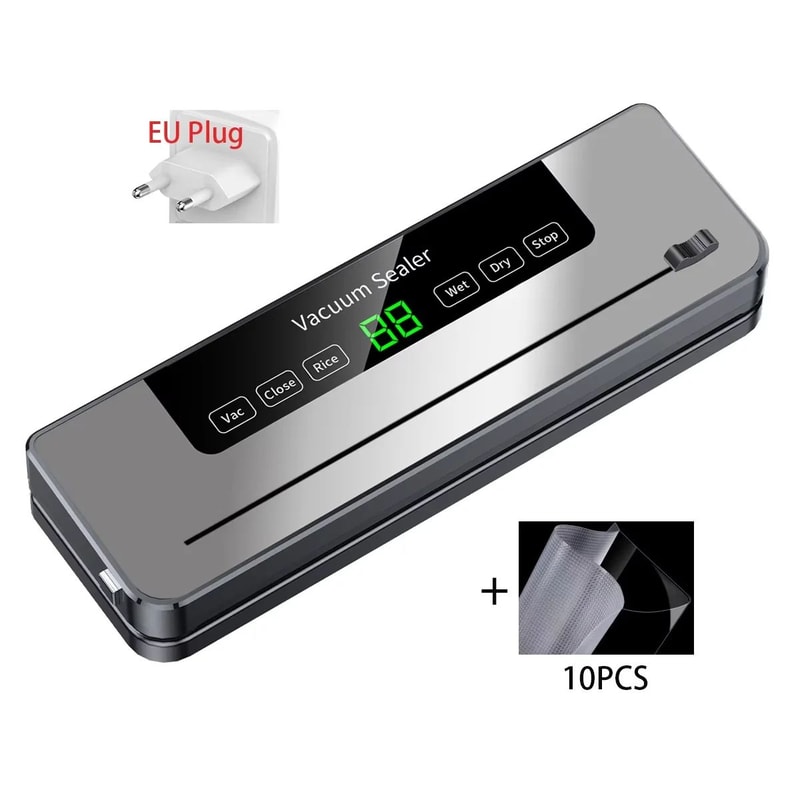 Electric Vacuum Sealer OneTouch Food Packaging Machine Kitchen Vacuum Storage Tool With BuiltIn Cu 11
