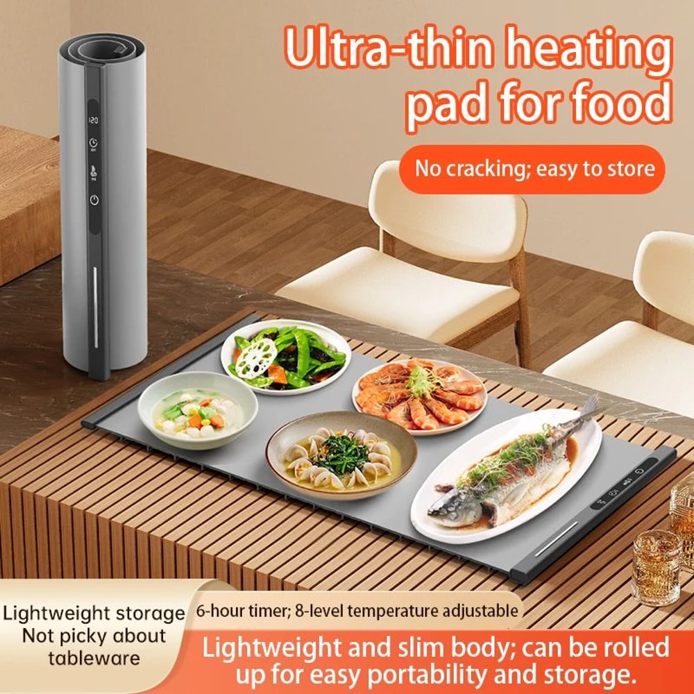 Flexible Silicone Food Warmer Mat Foldable Electric Warming Tray ConstantHeat Food Warming Board 1