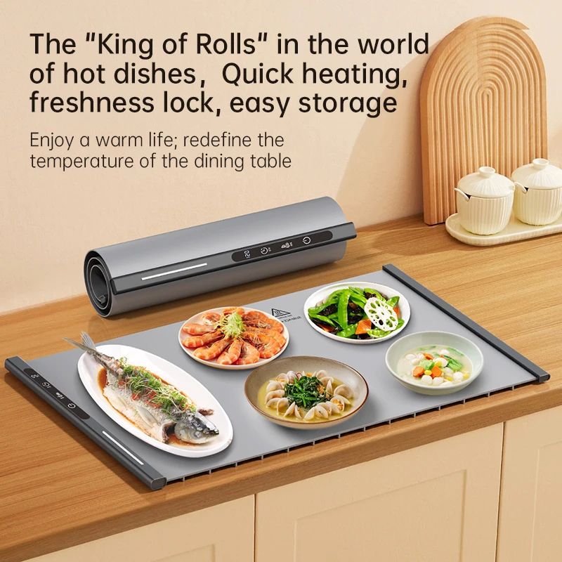 Flexible Silicone Food Warmer Mat Foldable Electric Warming Tray ConstantHeat Food Warming Board 3