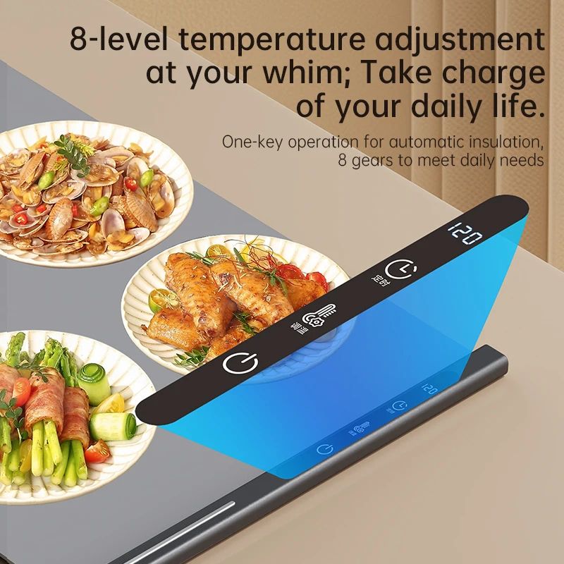 Flexible Silicone Food Warmer Mat Foldable Electric Warming Tray ConstantHeat Food Warming Board 4