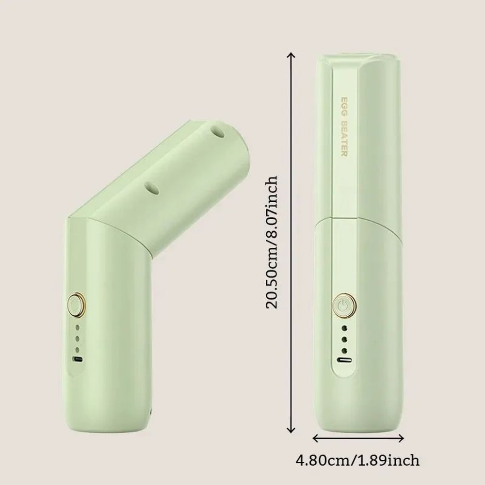 Wireless Electric Egg Beater Rechargeable Foldable Handheld Food Mixer Cake Cream Mixer With Dual