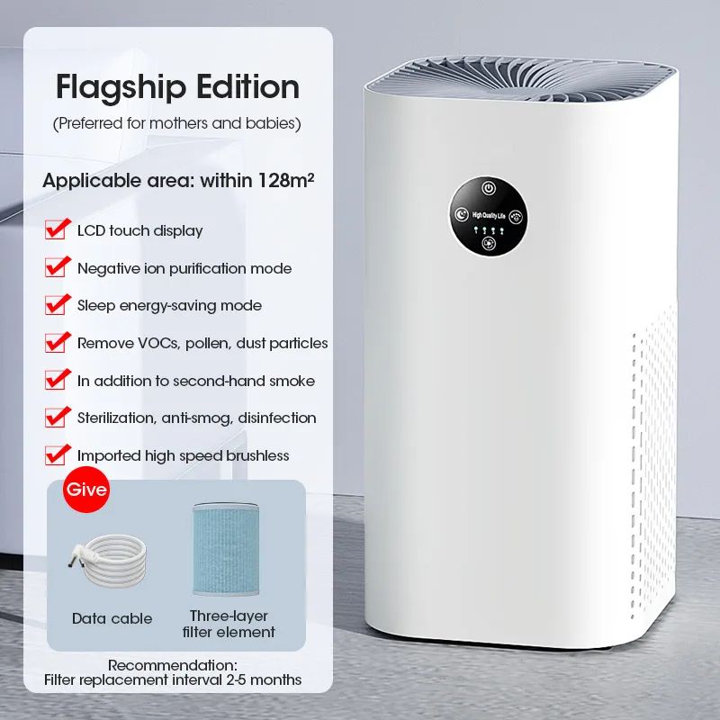 Negative Ion Air Purifier With HEPA Filter Multifunctional Odor Eliminator Air Freshener Machine 6