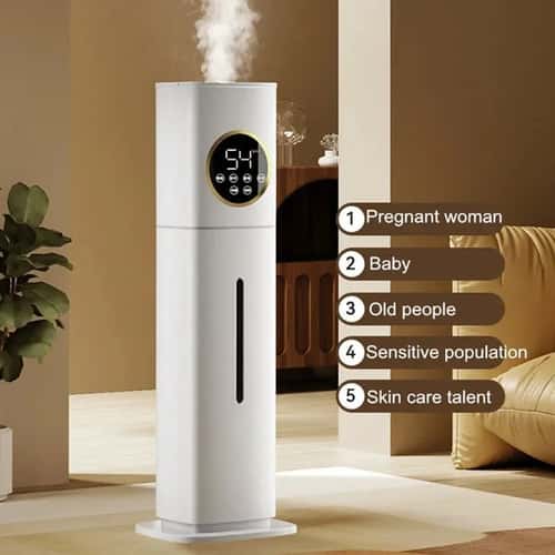 Standing Electric Humidifier with Remote Control – Large-Capacity Aromatherapy Mist Maker & Air Purifier