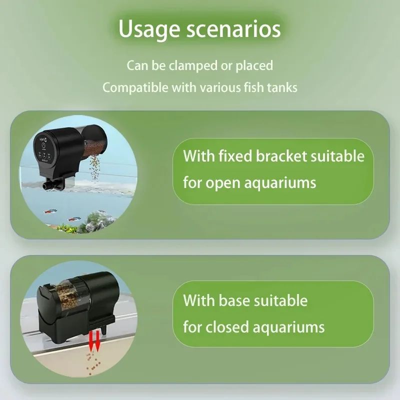 Automatic Fish Feeder With Timer 100 Ml Fish Tank Food Dispenser For Fish Turtles 0