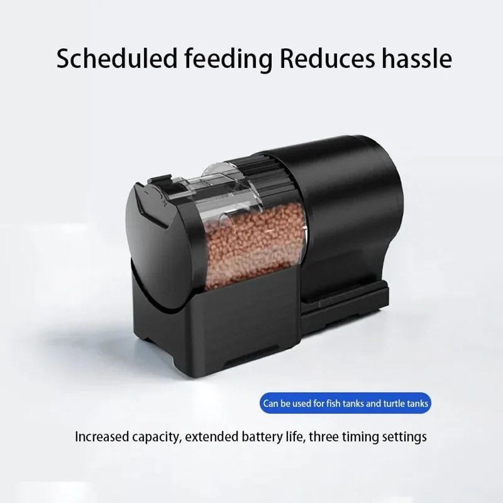 Automatic Fish Feeder With Timer 100 Ml Fish Tank Food Dispenser For Fish Turtles 3