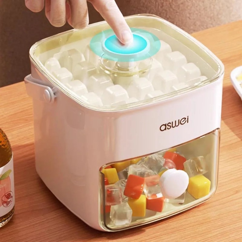 48Grid Ice Cube Mold LargeCapacity Ice Maker Box OneTouch Release Portable Ice Tray 3