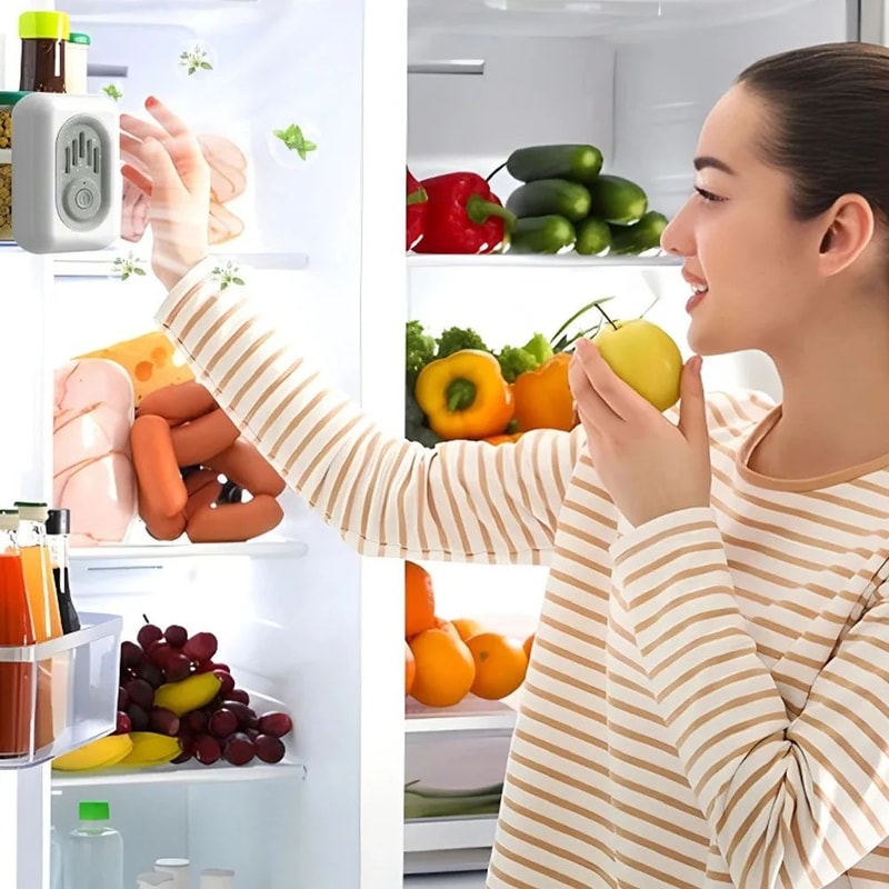 Refrigerator Odor Eliminator Compact Fridge Deodorizer LongLasting Air Purifier For Fresh Food Sto 2