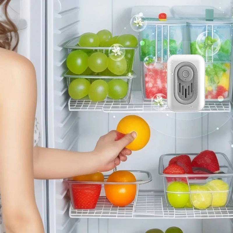 Refrigerator Odor Eliminator Compact Fridge Deodorizer LongLasting Air Purifier For Fresh Food Sto 4