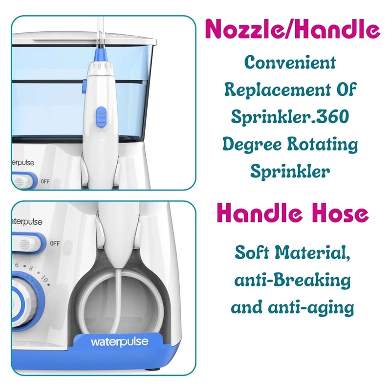 Electric Water Flosser With 5 Nozzles 10Level Oral Irrigator With 800 Ml Tank For Deep Teeth Clean 4