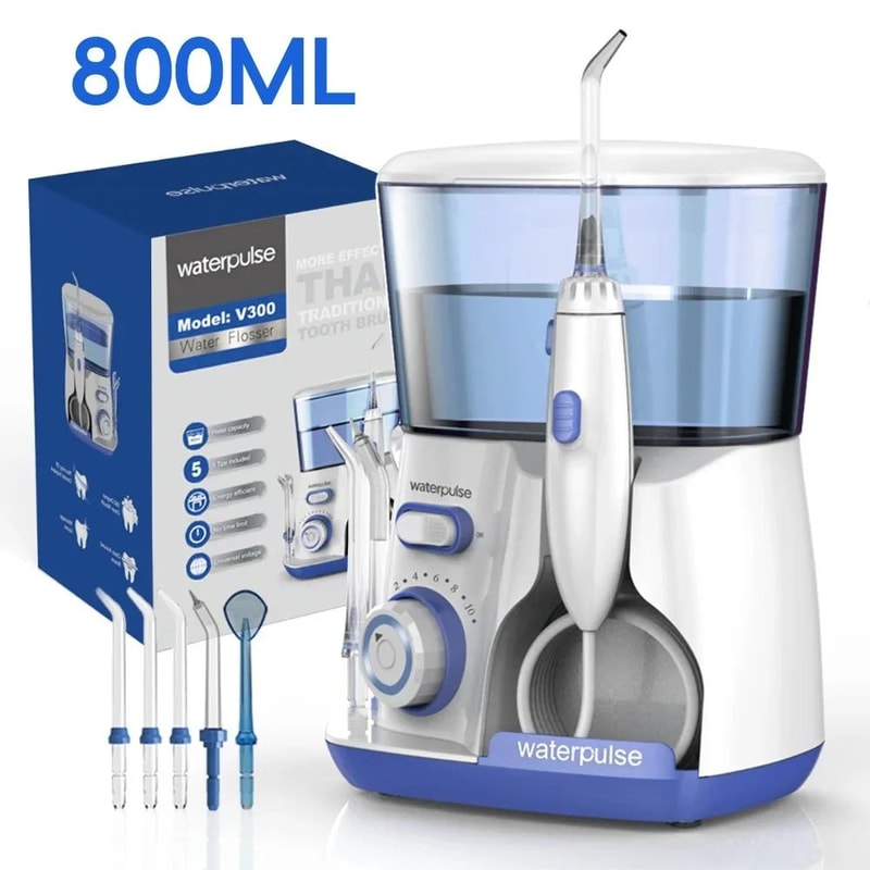 Electric Water Flosser With 5 Nozzles 10Level Oral Irrigator With 800 Ml Tank For Deep Teeth Clean 6