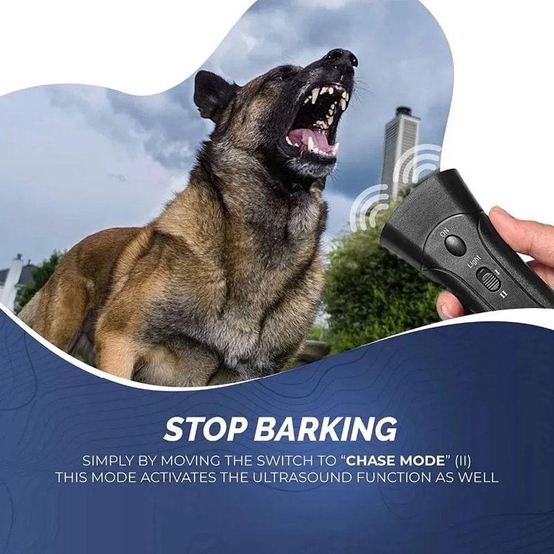 Portable Ultrasonic Dog Repeller Handheld Anti Bark Deterrent Safe Dog Trainer Bark Control Devic 1