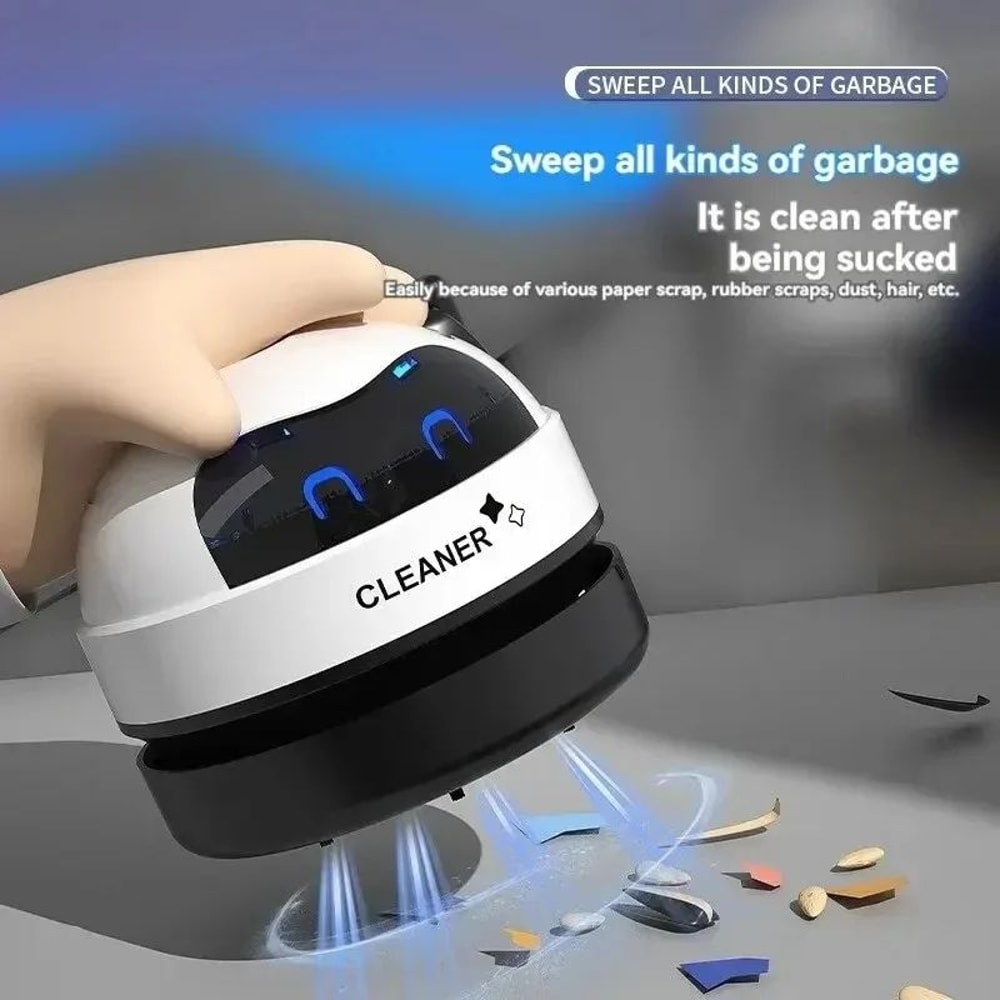 Portable Desktop Vacuum Cleaner USB Rechargeable Mini Dust Vacuum Wireless Table Car Cleaner With 1