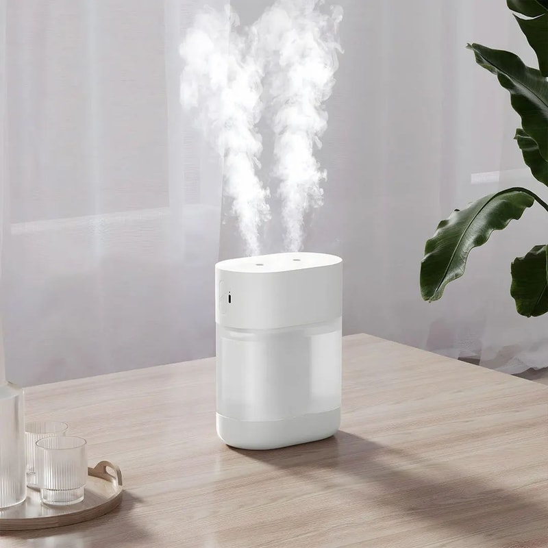 Desktop Humidifier With Dual Spray Nozzles USB Mist Humidifier With Water Purification 1 L Tank 5