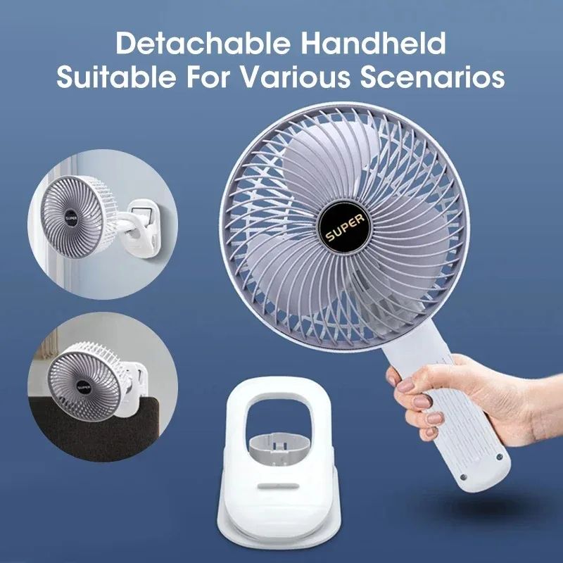 Mini Clip Fan Rechargeable Desktop Fan Foldable Portable WallMounted Fan With 3Speed Adjustment 1