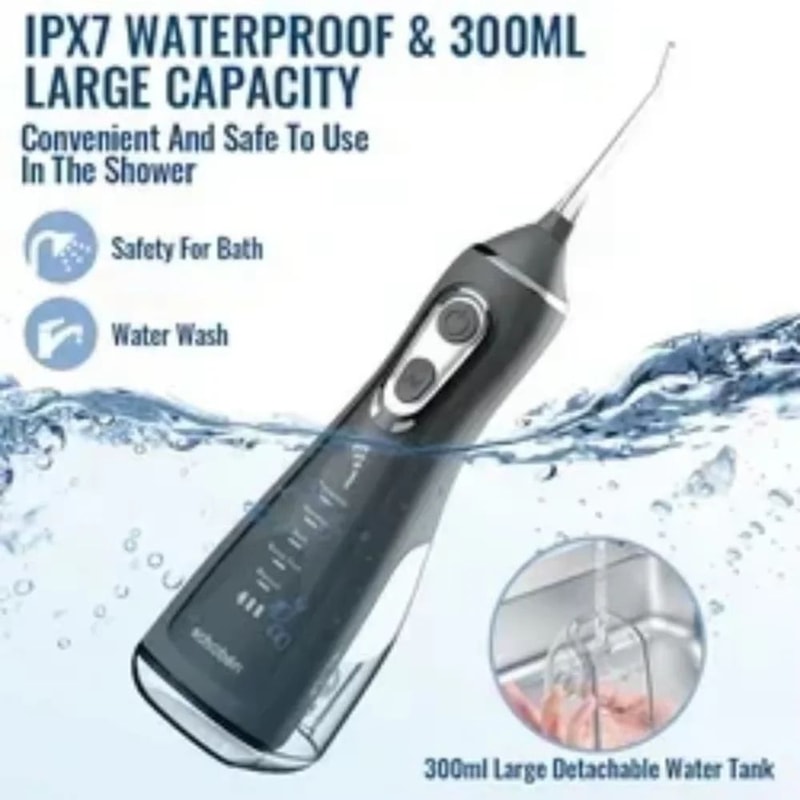 Portable Intelligent Water Flosser Electric Oral Irrigator 5Speed Adjustable Waterproof Teeth Clea 2