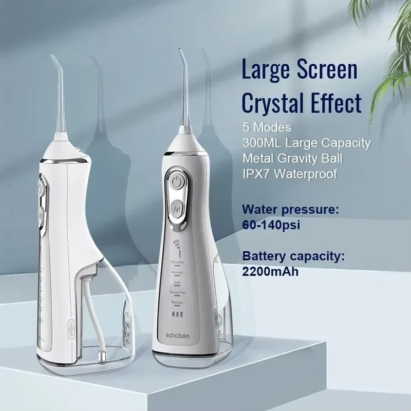 Portable Intelligent Water Flosser Electric Oral Irrigator 5Speed Adjustable Waterproof Teeth Clea 3